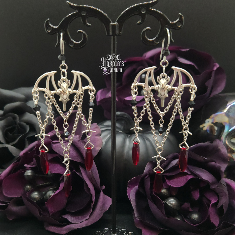 Bat Chandelier Earrings