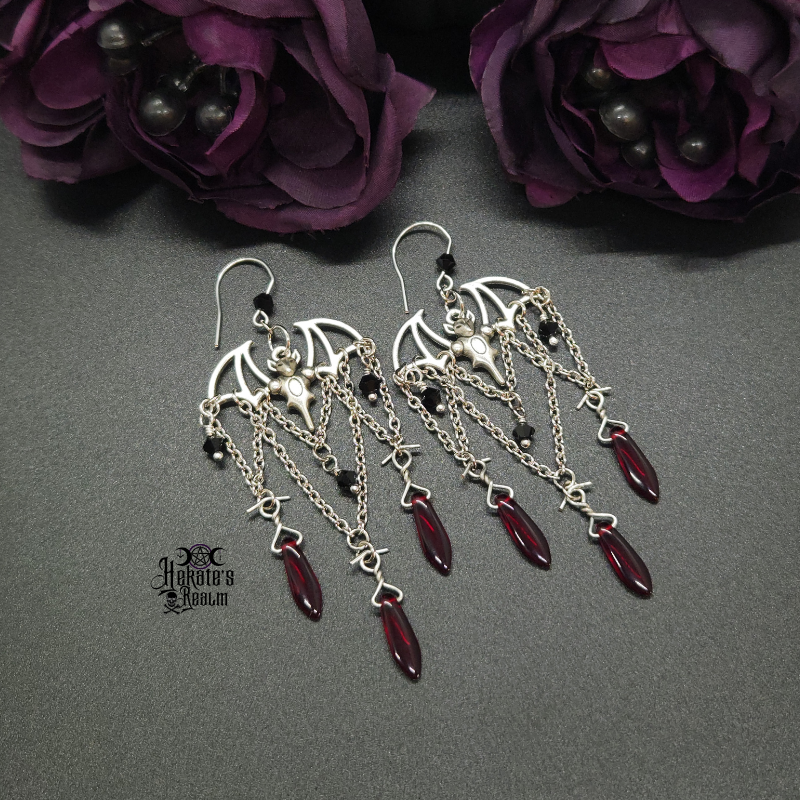Bat Chandelier Earrings