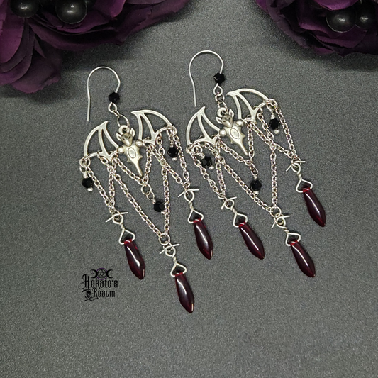 Bat Chandelier Earrings