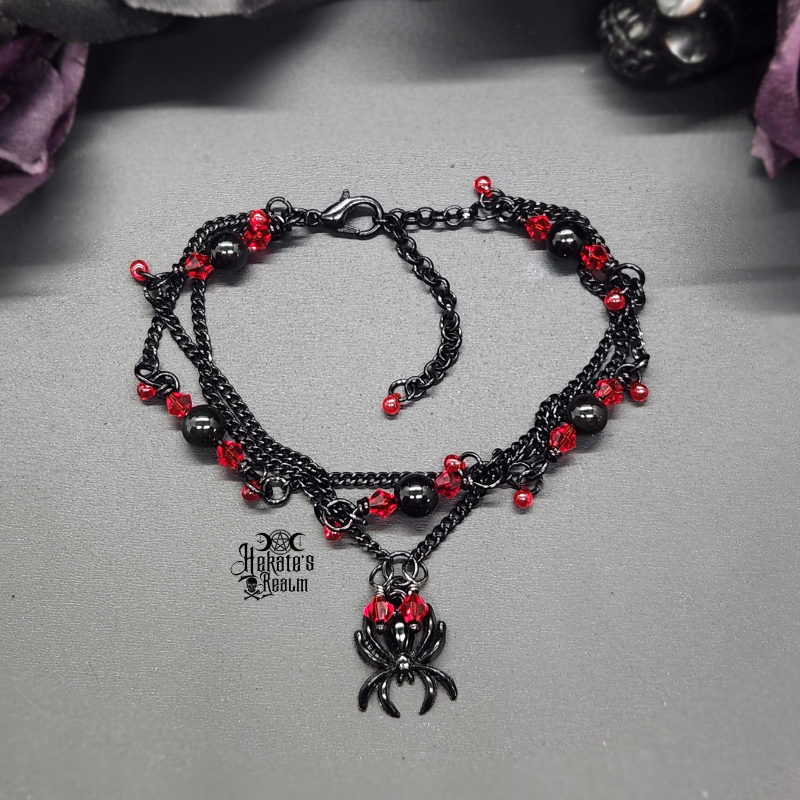 Black Spider Crystal Bracelet