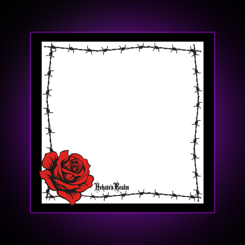Barbed Wire Red Rose | Sticky Notes