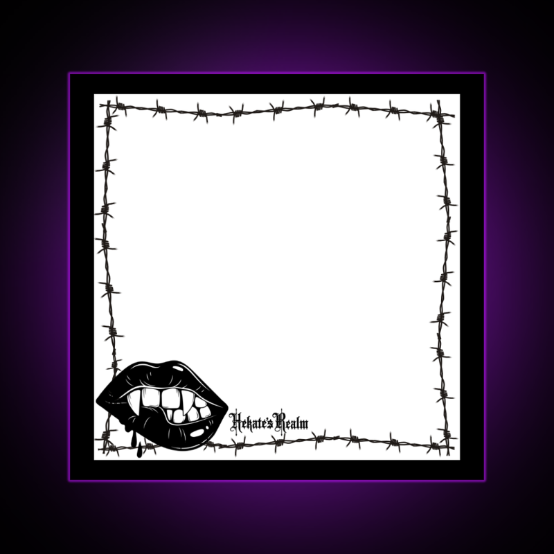 Barbed Wire Sexy Vamp Lips | Sticky Notes