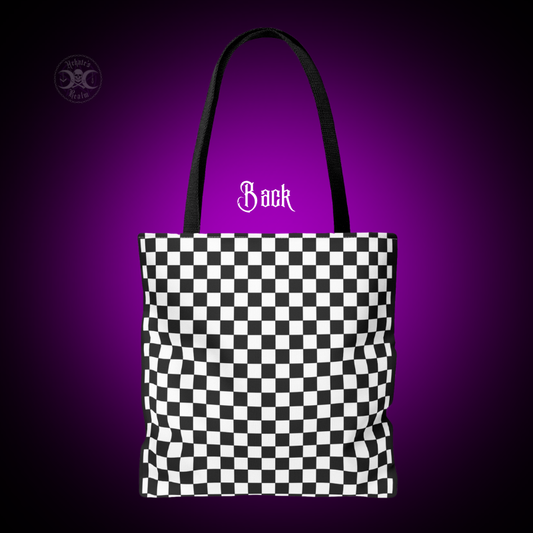 Checkered Rainbow Skull | Tote Bag