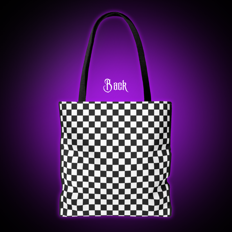 Checkered Rainbow Skull | Tote Bag