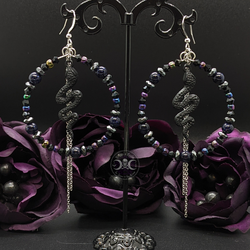 Lilith Snake Hoops