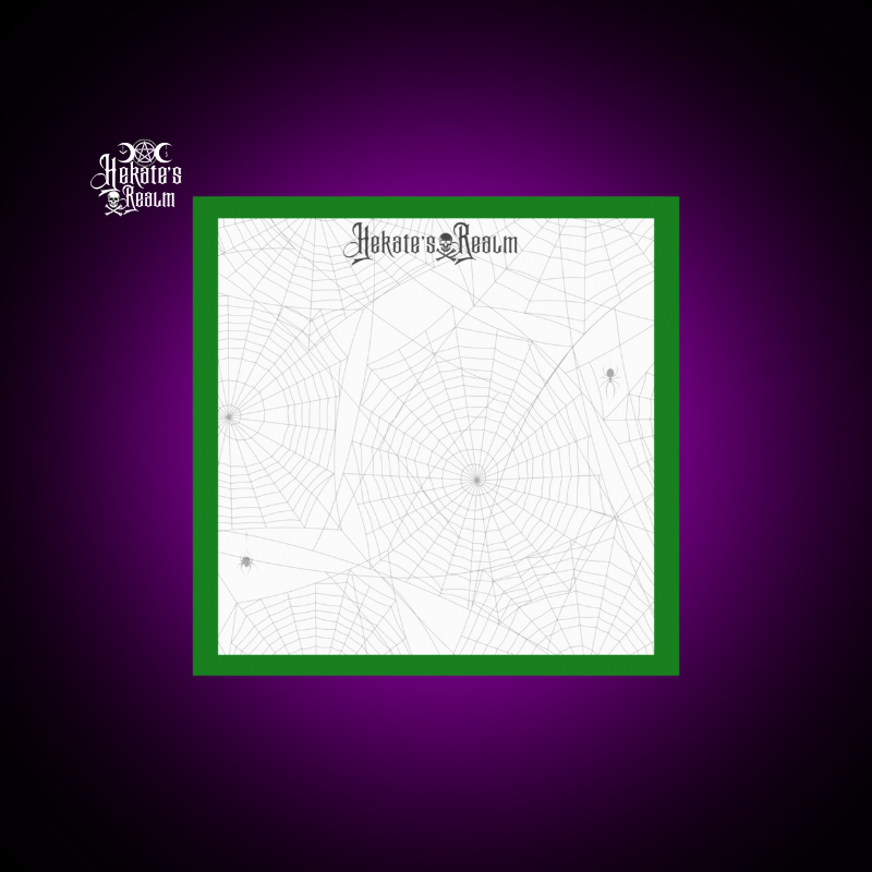 Spiderwebs Post-it® Notes (DrkGrn)