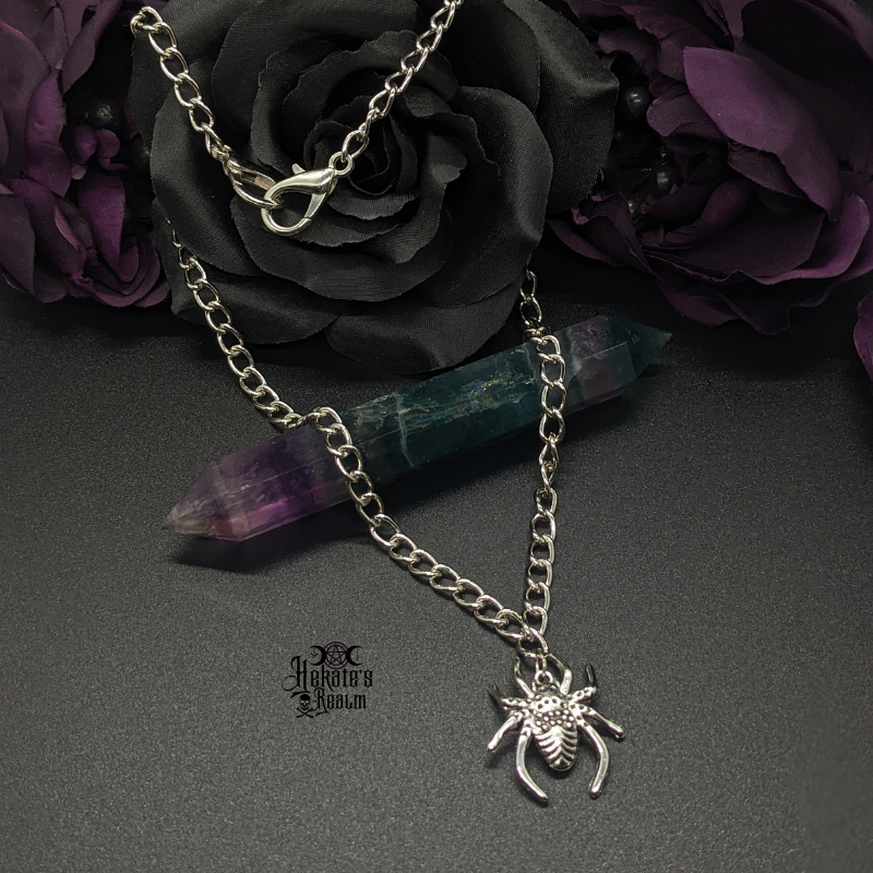 Pink Spider Chain Adjustable Spider Chain | Spider Jewelry | Hekate's Realm