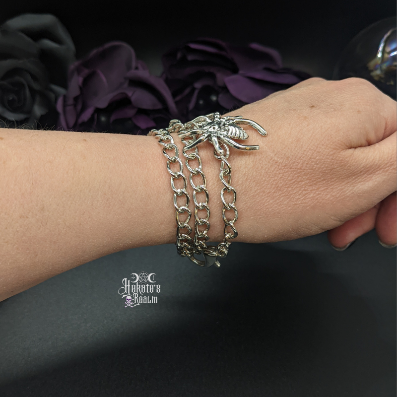 Pink Spider Chain Adjustable Spider Chain | Spider Jewelry | Hekate's Realm – HEKATE'S REALM