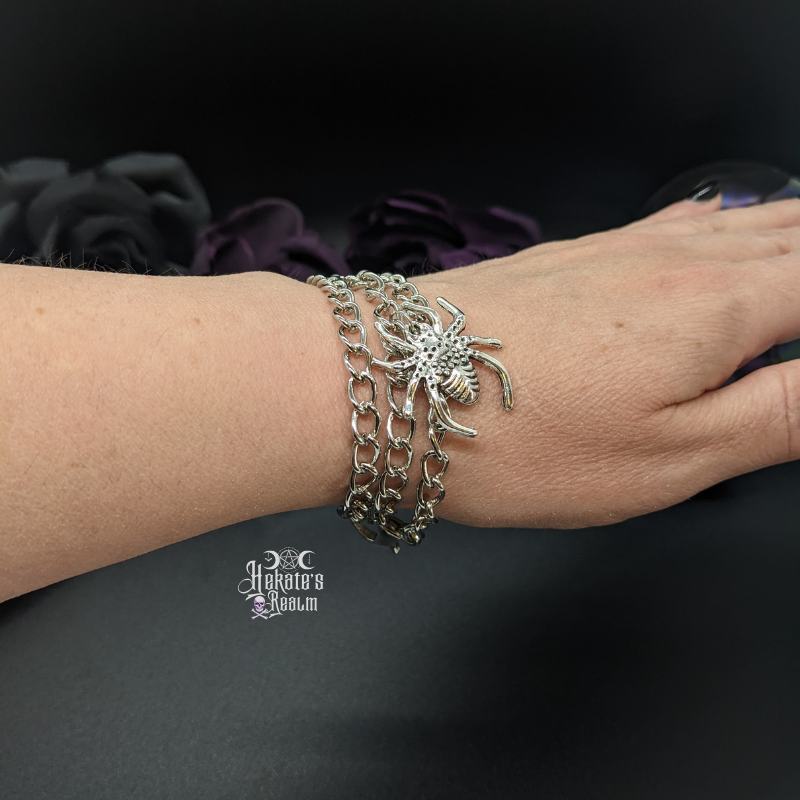 Pink Spider Chain Adjustable Spider Chain | Spider Jewelry | Hekate's Realm – HEKATE'S REALM