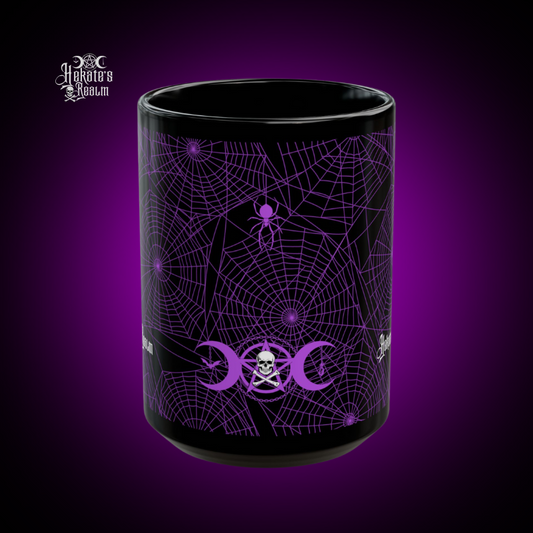 Spiderwebs Logo Mug | 15 oz. Black Purple