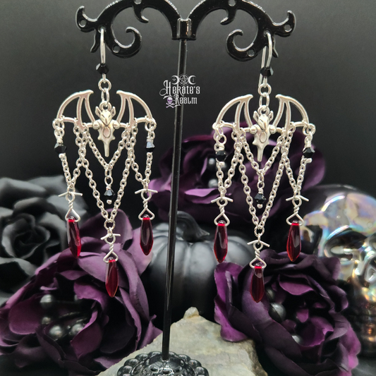 Bat Chandelier Earrings