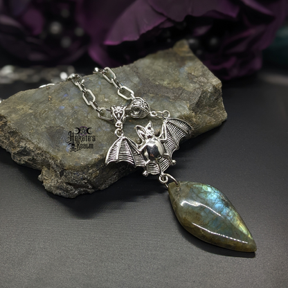 Bat Labradorite Necklace