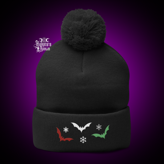 Bats Xmas Pom Beanie