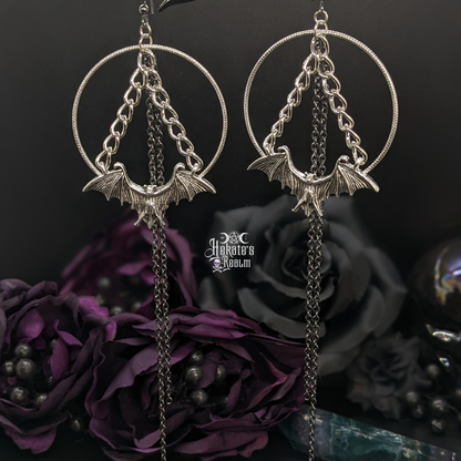 Batty Tassel Hoops