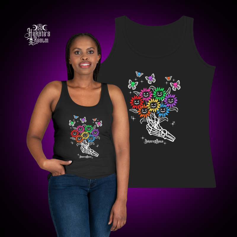 Spooky Flowers Tank Fitted