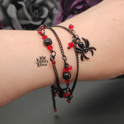 Black Spider Crystal Bracelet