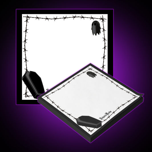 Barbed Wire Coffin Ghost | Sticky Notes