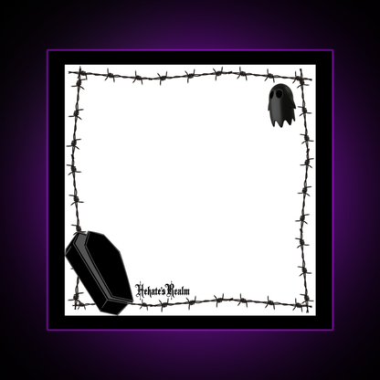 Barbed Wire Coffin Ghost | Sticky Notes