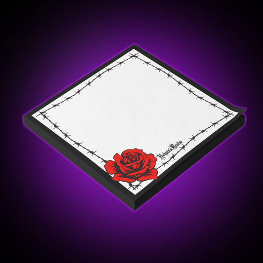 Barbed Wire Red Rose | Sticky Notes