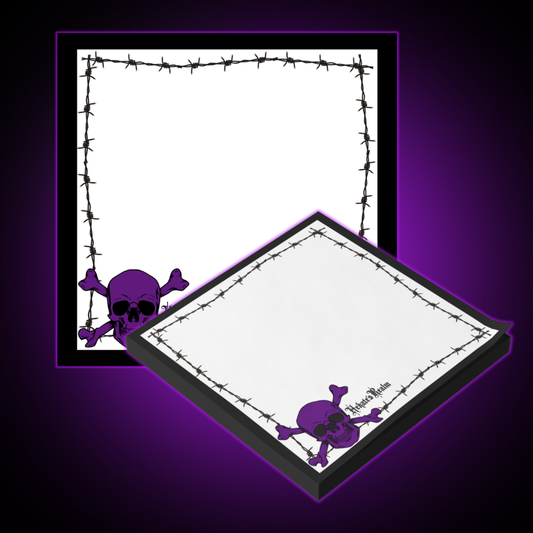 Barbed Wire Skull & Crossbones | Sticky Notes