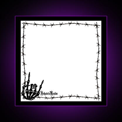 Barbed Wire Skeleton Rock Hand | Sticky Notes