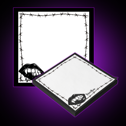 Barbed Wire Sexy Vamp Lips | Sticky Notes