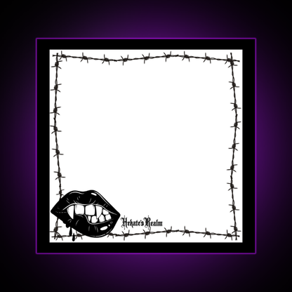 Barbed Wire Sexy Vamp Lips | Sticky Notes