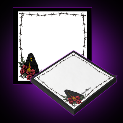Barbed Wire Witchy Crow | Sticky Notes