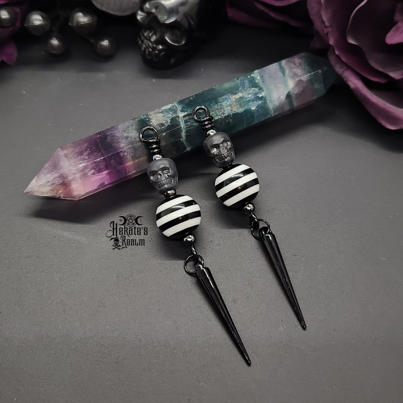 Betelgeuse Inspired Skull Spike Earrings