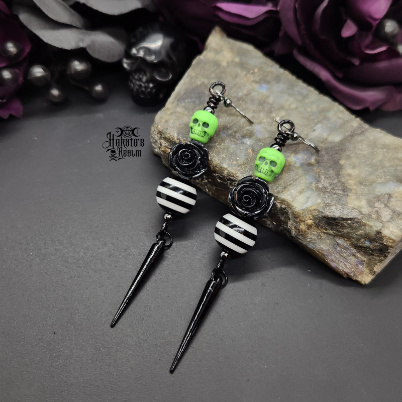 Betelgeuse Inspired Skull Spike Earrings