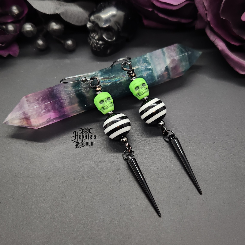 Betelgeuse Inspired Skull Spike Earrings