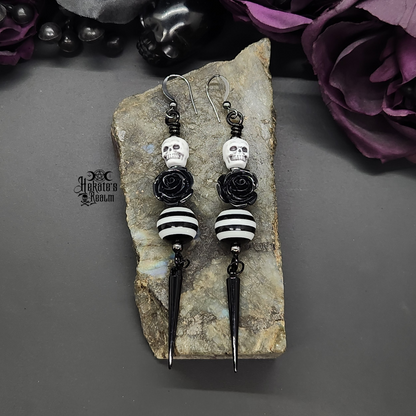 Betelgeuse Inspired Skull Spike Earrings