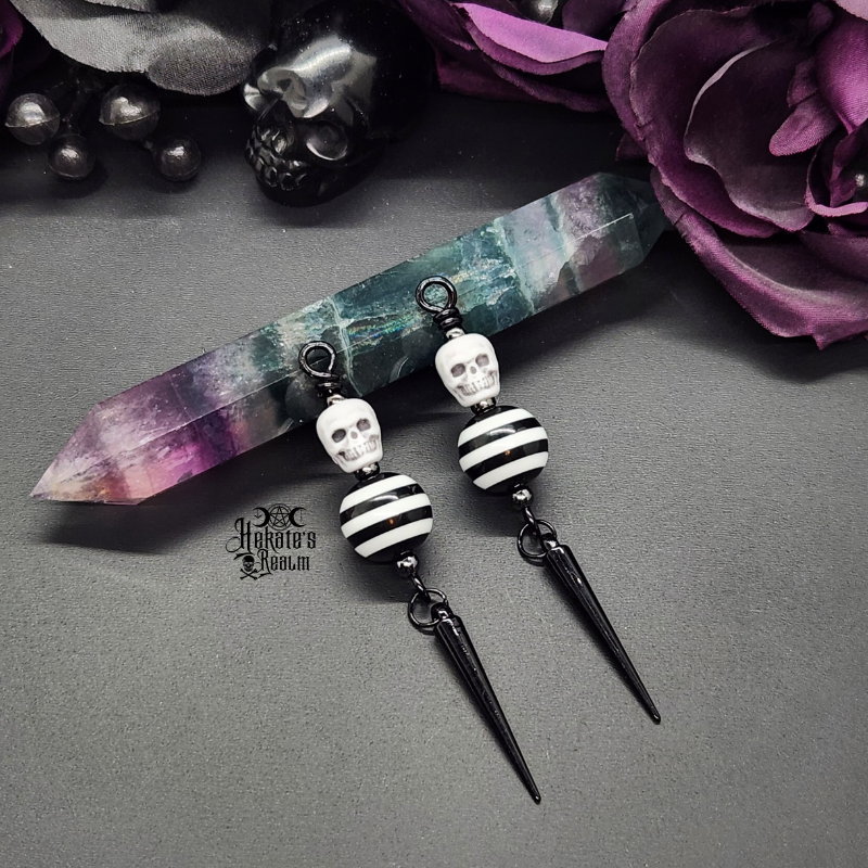 Betelgeuse Inspired Skull Spike Earrings