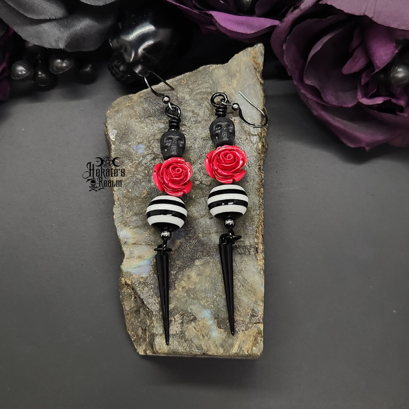 Betelgeuse Inspired Skull Spike Earrings