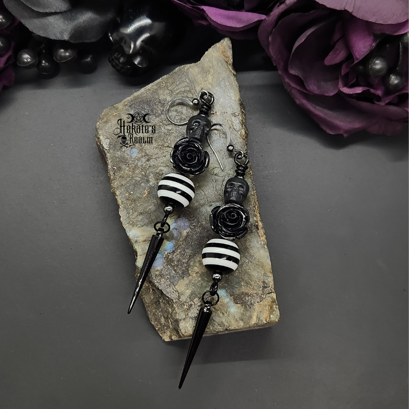 Betelgeuse Inspired Skull Spike Earrings