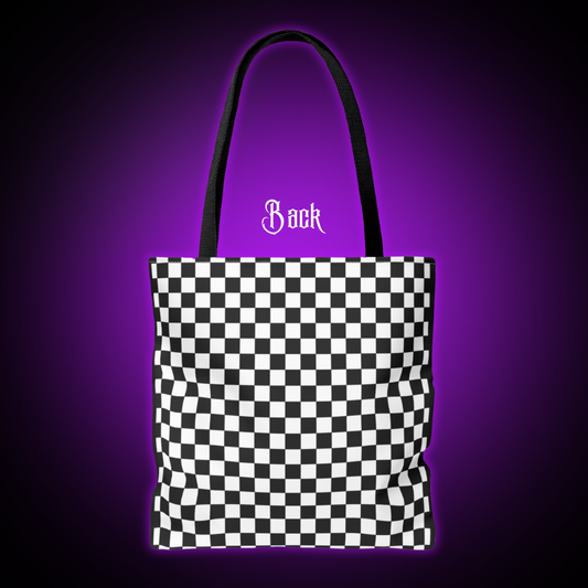 Checkered Rainbow Skull | Tote Bag