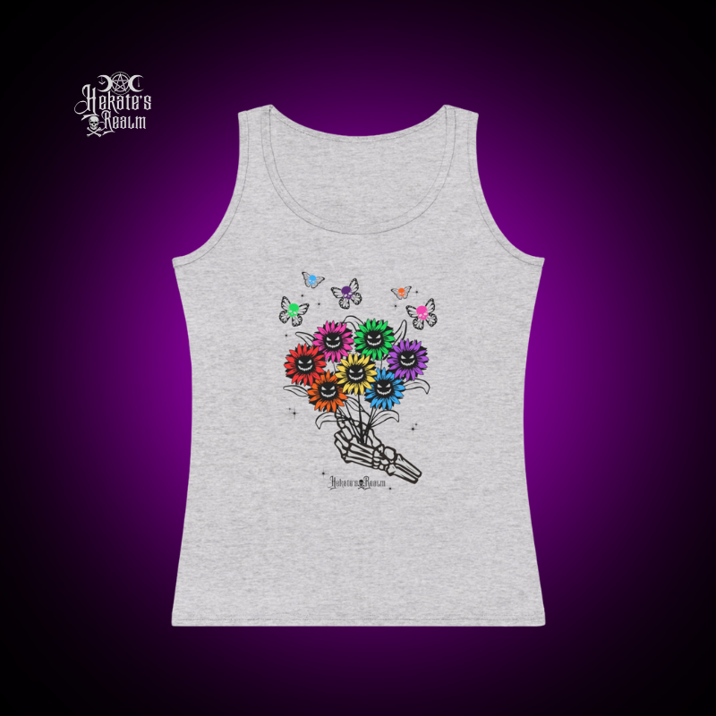 Spooky Flowers Tank Fitted