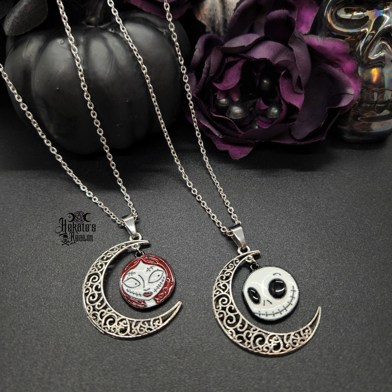 Jack & Sally Moon Necklace