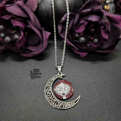 Jack & Sally Moon Necklace