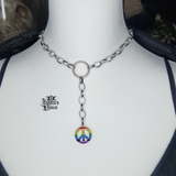 Rainbow Peace Rolo Necklace