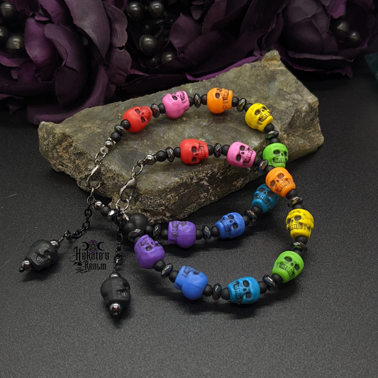 Rainbow Skulls Bracelet