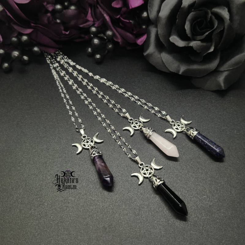 Triple Moon Crystal Necklace