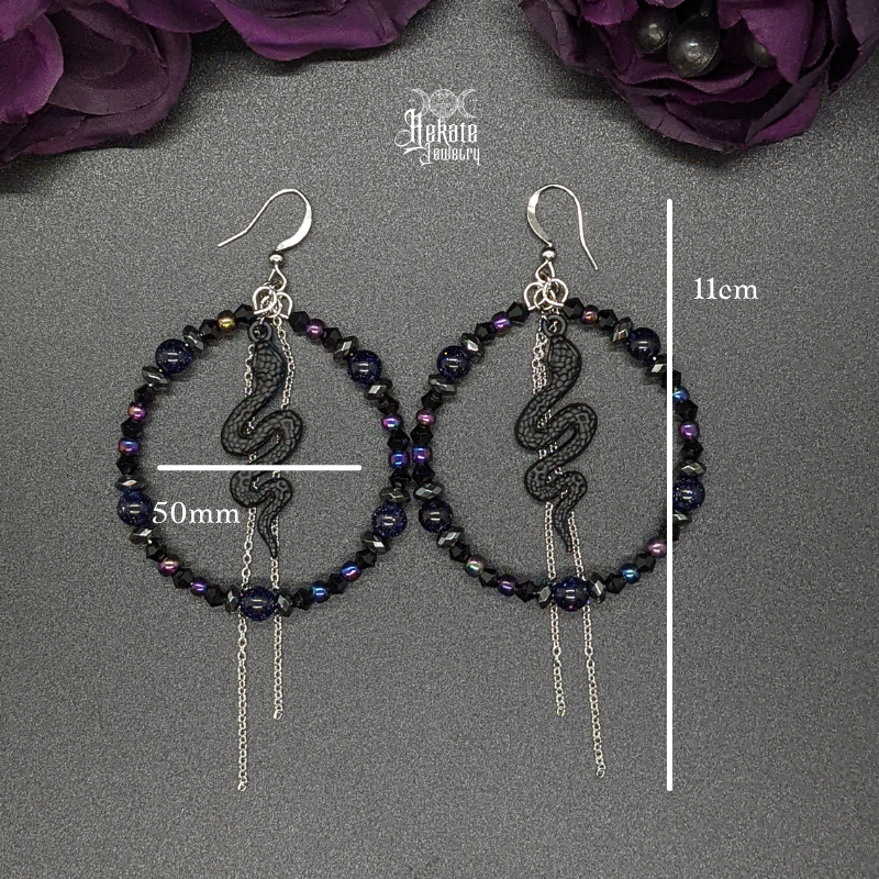 Lilith Snake Hoops