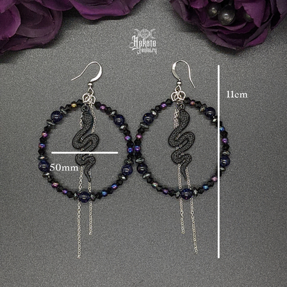 Lilith Snake Hoops