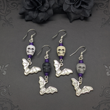 Skull Bat Earrings