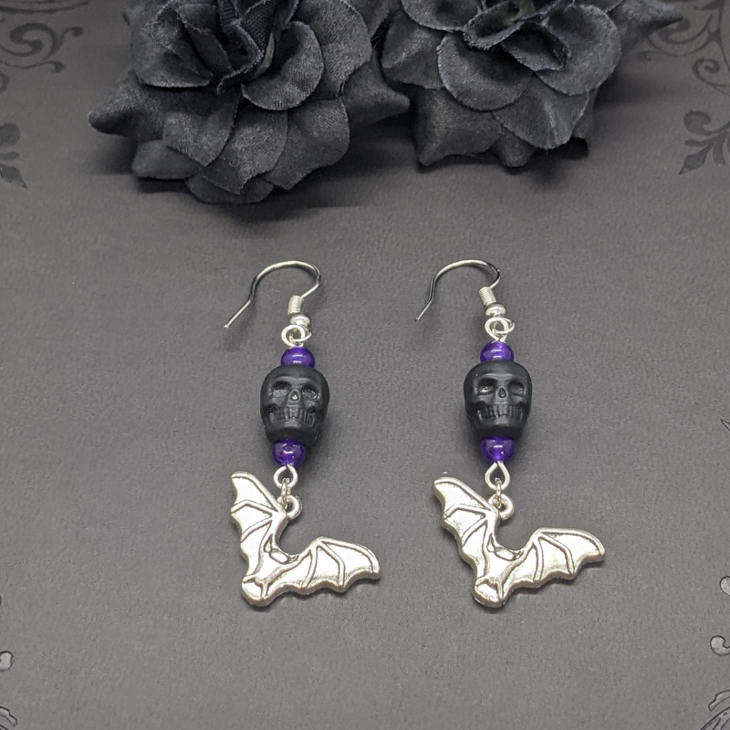 Skull Bat Earrings