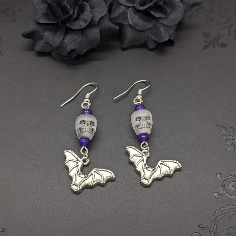 Skull Bat Earrings